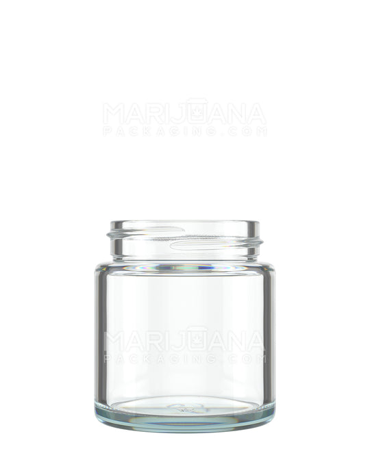 POLLEN GEAR | Flush V2 Rounded Base Clear Glass Jars | 48mm - 3oz - 120 Count