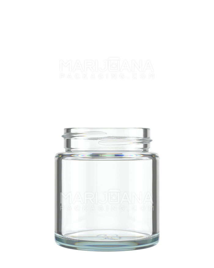 POLLEN GEAR | Flush V2 Rounded Base Clear Glass Jars | 48mm - 3oz - 120 Count Image