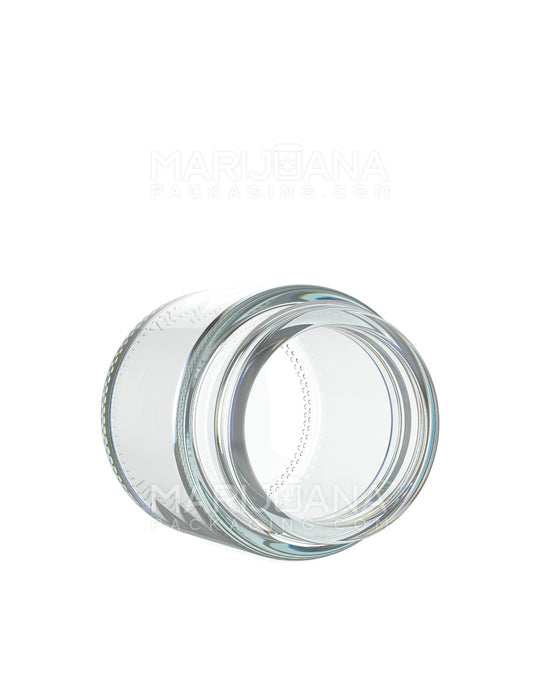 POLLEN GEAR | Flush V2 Rounded Base Clear Glass Jars | 48mm - 3oz - 120 Count