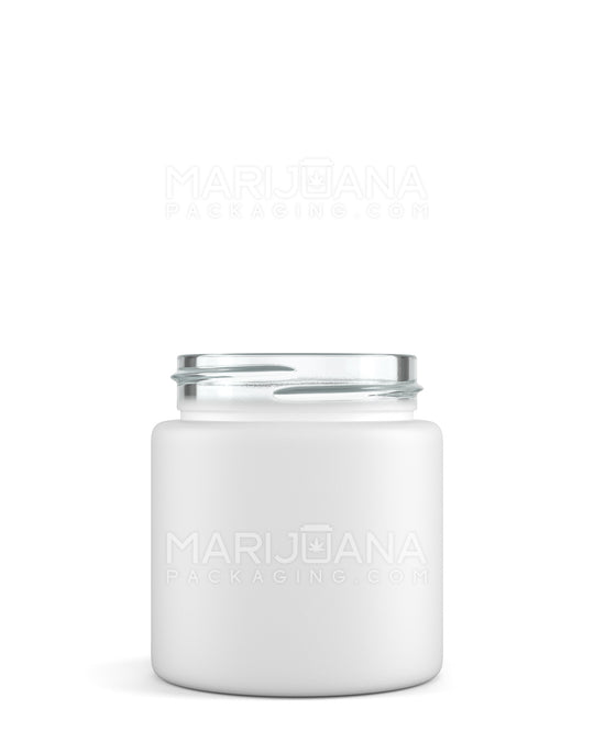 POLLEN GEAR Flush V2 Rounded Base Matte White Glass Jars | 48mm - 3oz | Sample