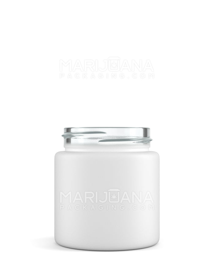 POLLEN GEAR Flush V2 Rounded Base Matte White Glass Jars | 48mm - 3oz | Sample Image