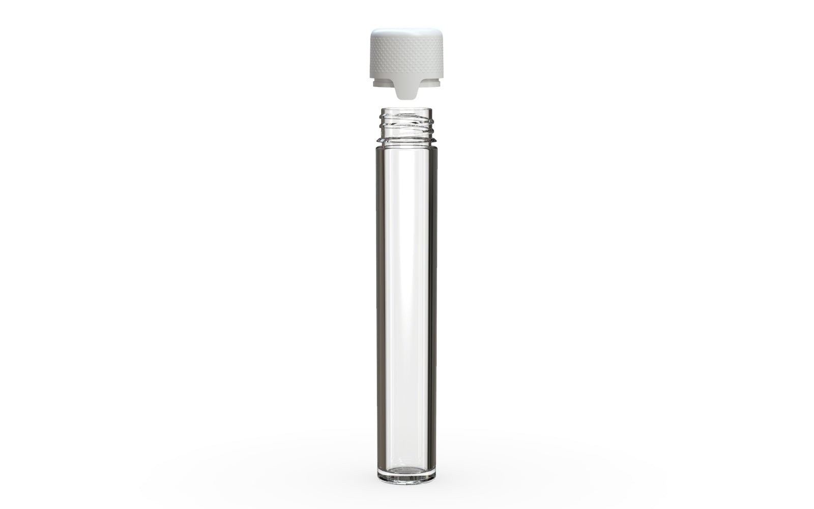 CHUBBY GORILLA | Child Resistant Clear Plastic Aviator Pre - Roll Tubes w/ White Cap | 25mm - 115mm - 400 Count - 3