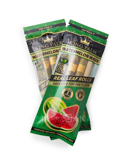 KING PALM | 'Retail Display' Natural Leaf Mini Rolls Blunt Wraps | 85mm - Watermelon Wave - 20 Count