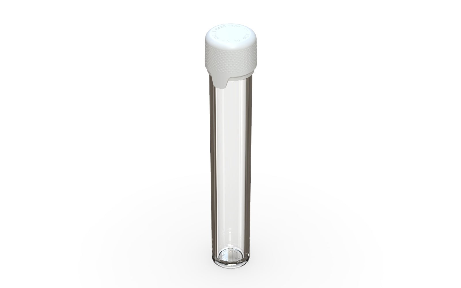CHUBBY GORILLA | Child Resistant Clear Plastic Aviator Pre - Roll Tubes w/ White Cap | 25mm - 115mm - 400 Count - 5