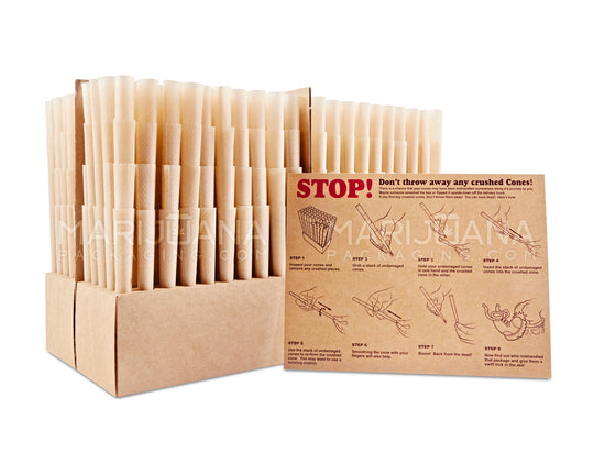 RAW | Classic King Size Pre-Rolled Unbranded Cones | 109mm - Unbleached Paper - 800 Count