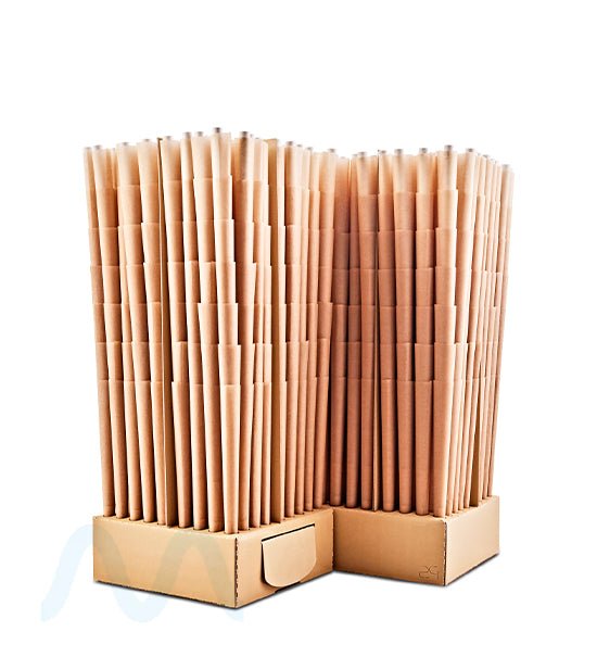 JIWA | Party Size Pre - Rolled Cones | 140mm - Dutch Brown Paper - 1134 Count - 4