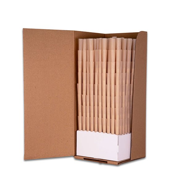 CUSTOM CONES | Classic King Size Pre - Rolled Cones w/ Filter Tip | 109mm - Unbleached Brown Paper - 800 Count - 1