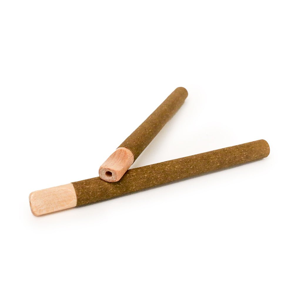 CUSTOM CONES USA | 109mm Pre - Rolled Tube Standard Brown Hemp Wrap with Natural Wood Tip | 109/30mm - 200 Count - 1