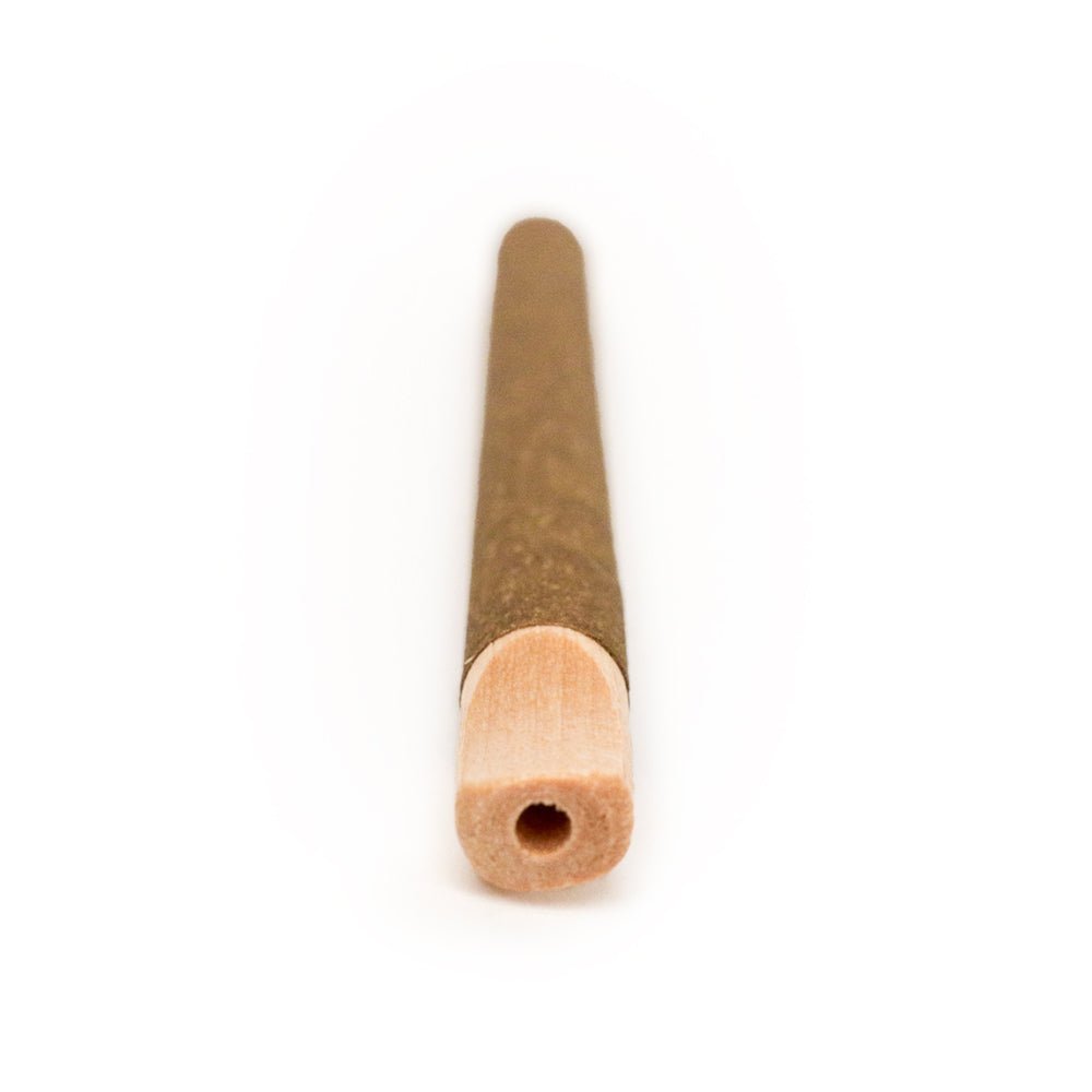 CUSTOM CONES USA | 109mm Pre - Rolled Tube Standard Brown Hemp Wrap with Natural Wood Tip | 109/30mm - 200 Count - 1