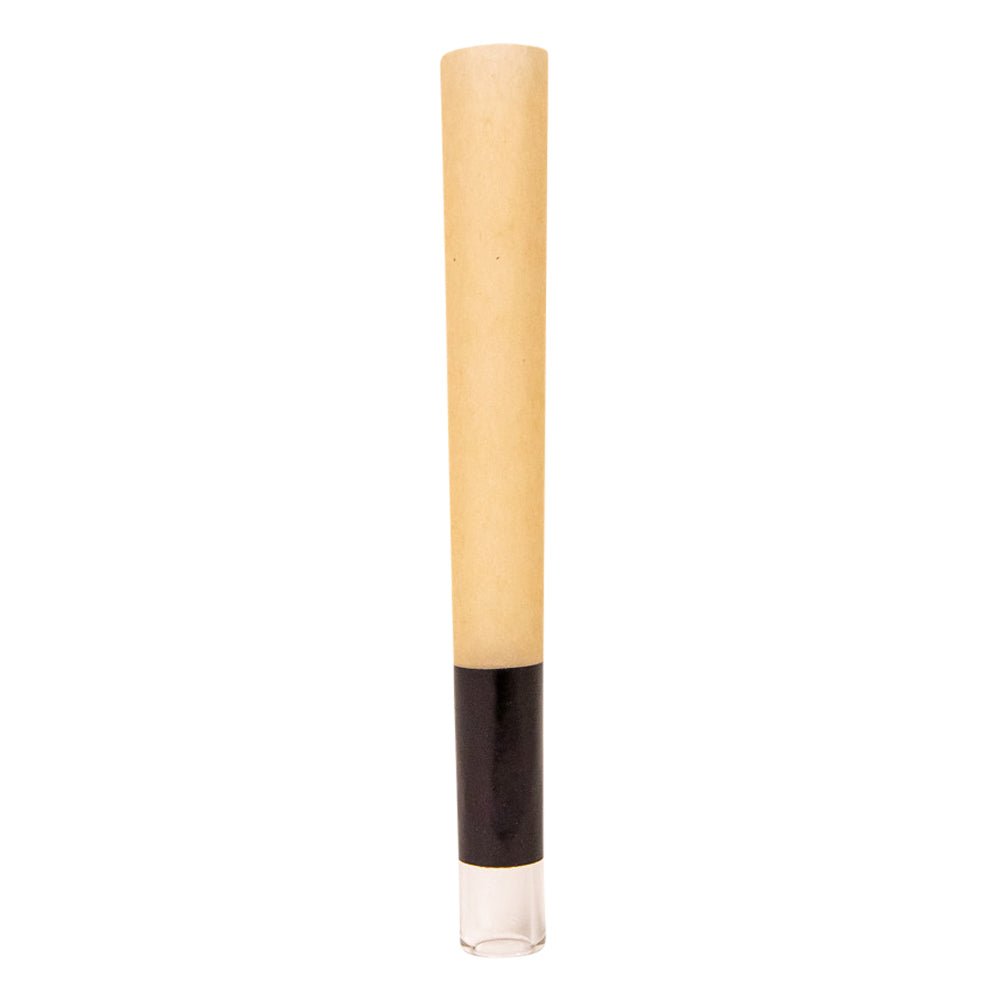 CUSTOM CONES USA | Pre - Rolled Cones w/ Glass Filter Tip | 90mm - Natural Brown Paper - 75 Count - 1