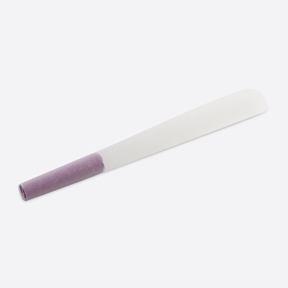 CUSTOM CONES USA | Classic King Size Pre - Rolled Cones w/ Purple Filter Tip | 109mm - Refined White Paper - 800 Count - 1