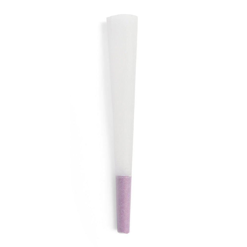 CUSTOM CONES USA | Classic King Size Pre - Rolled Cones w/ Purple Filter Tip | 109mm - Refined White Paper - 800 Count - 1