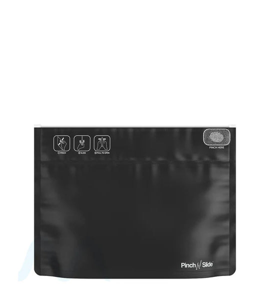 Child Resistant | Pinch N Slide ASTM Matte Black PCR Mylar Exit Bags | 12in x 9in - 56g - 250 Count - 1