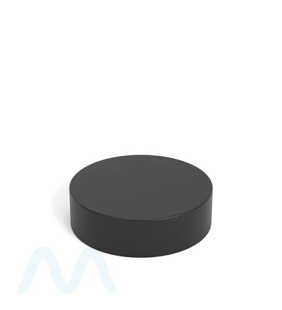 Child Resistant | Flat Push Down & Turn Plastic PCR Caps w/ Foam Liner | 53mm - Matte Black - 120 Count - 1