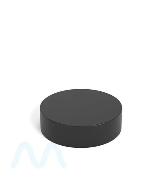 Child Resistant | Flat Push Down & Turn Plastic PCR Caps w/ Foam Liner | 53mm - Matte Black - 120 Count - 1