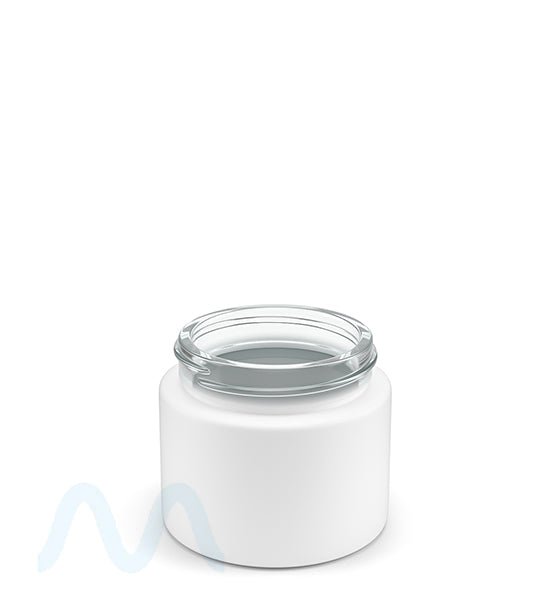 Straight Sided Matte White Glass Jars | 50mm - 2oz - 200 Count - 1