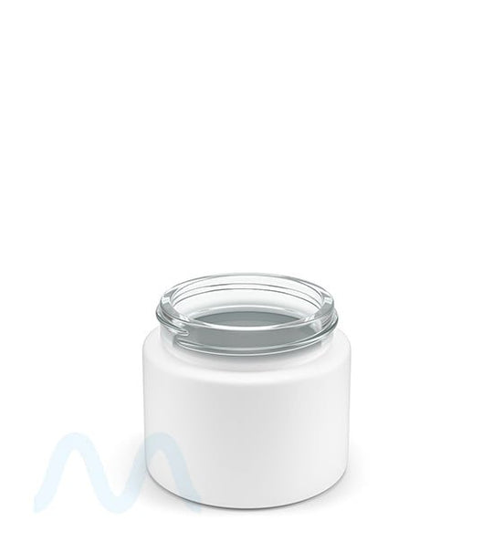 Straight Sided Matte White Glass Jars | 50mm - 2oz - 200 Count - 1