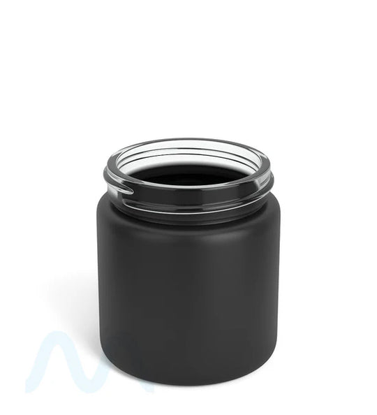 Straight Sided Matte Black Glass Jars | 50mm - 3oz - 100 Count - 1