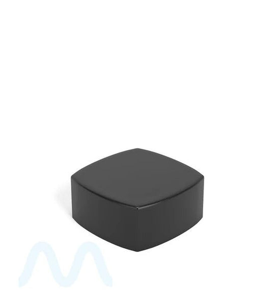 Child Resistant | Push Down & Turn Plastic Pillow PCR Caps w/ Teflon Liner | 32mm - Matte Black - 250 Count - 1