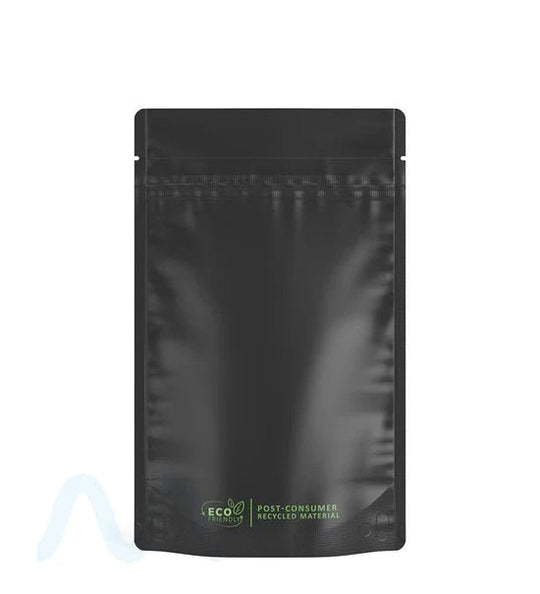 Tamper Evident Matte Black Vista PCR Mylar Bags (Tear Notch) | 5in x 8.1in - 14g | Sample - 1
