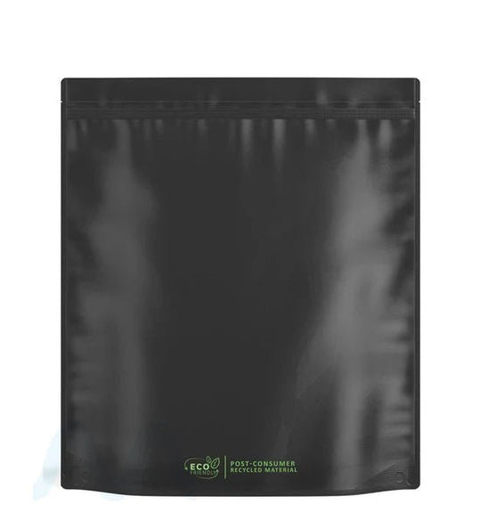 Tamper Evident Matte Black Vista PCR Mylar Bags (Tear Notch) | 14.6in x 16.4in - 448g | Sample - 1