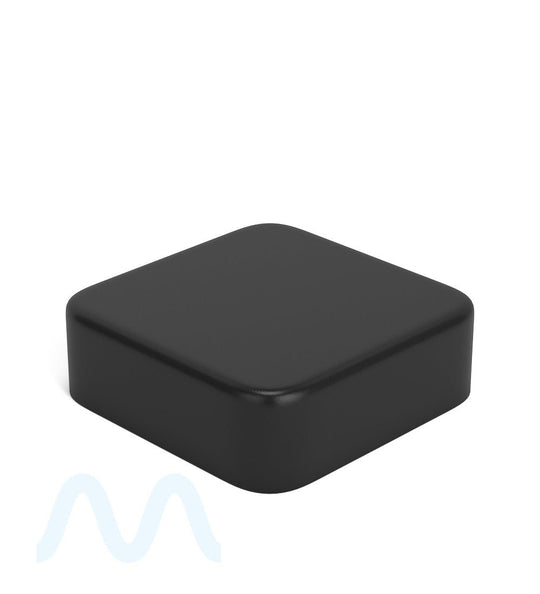 Child Resistant | Square Push Down & Turn Plastic Universal Caps w/ Foam Liner | 50mm - Matte Black - 80 Count - 1