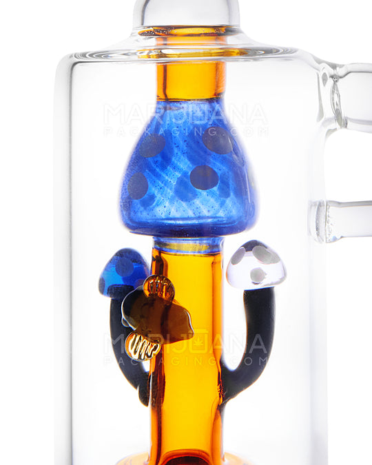 Amber Mushroom Glass Ashcatcher | 14mm - 90 Degree - Male