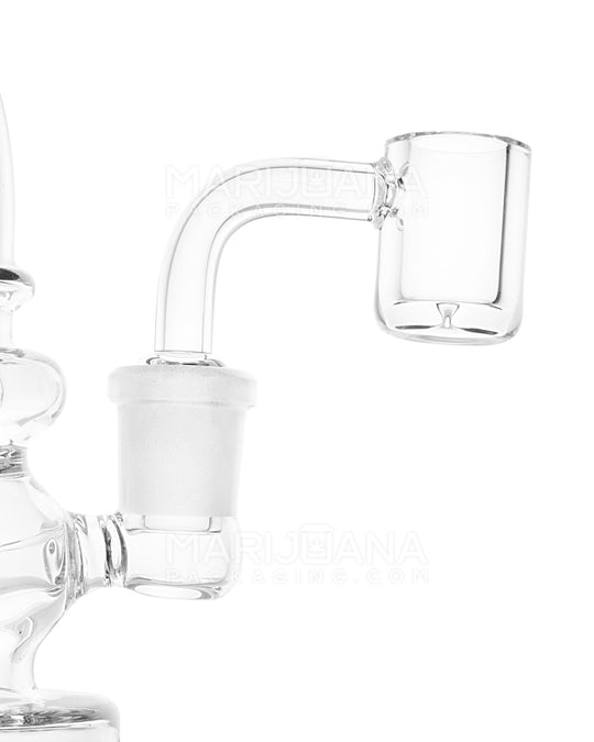 USA Glass | Bent Neck Mini Dual Uptake Glass Dab Rig | 4.25in Tall - 14mm Banger - Clear