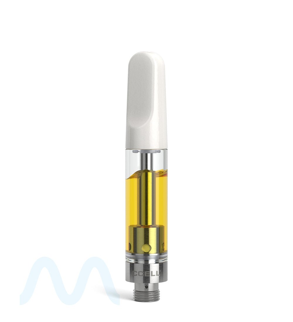 CCELL | TH2 - SE Glass Vape Cartridge with White Ceramic Mouthpiece | 1mL - Snap Fit - 100 Count - 5