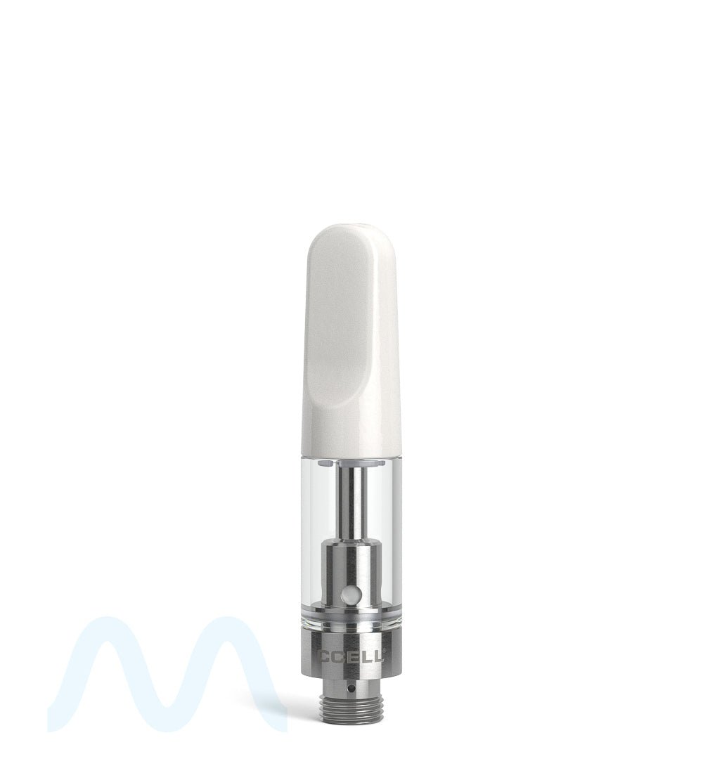 CCELL | TH2 - SE Therma Plastic Vape Cartridge with White Ceramic Mouthpiece | 0.5mL - Snap Fit - 100 Count - 1