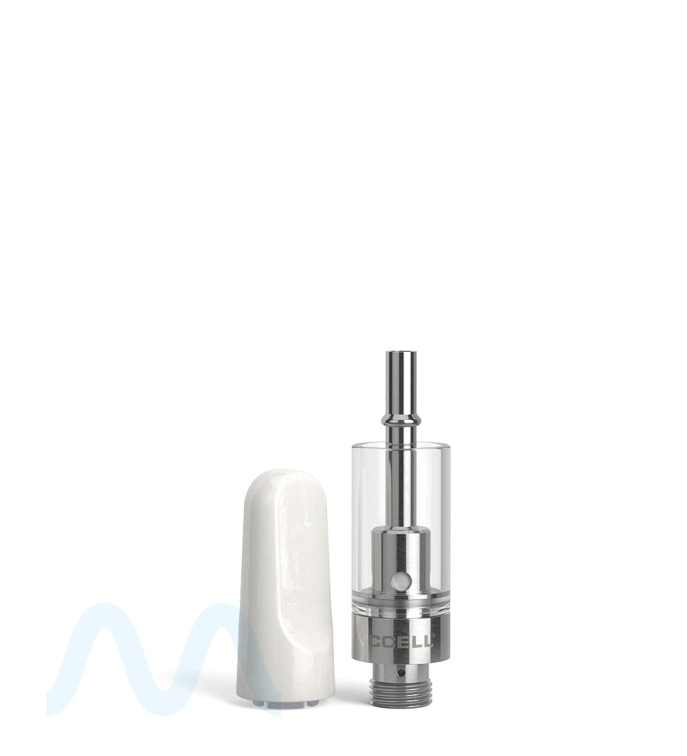 CCELL | TH2 - SE Therma Plastic Vape Cartridge with White Ceramic Mouthpiece | 0.5mL - Snap Fit - 100 Count - 6