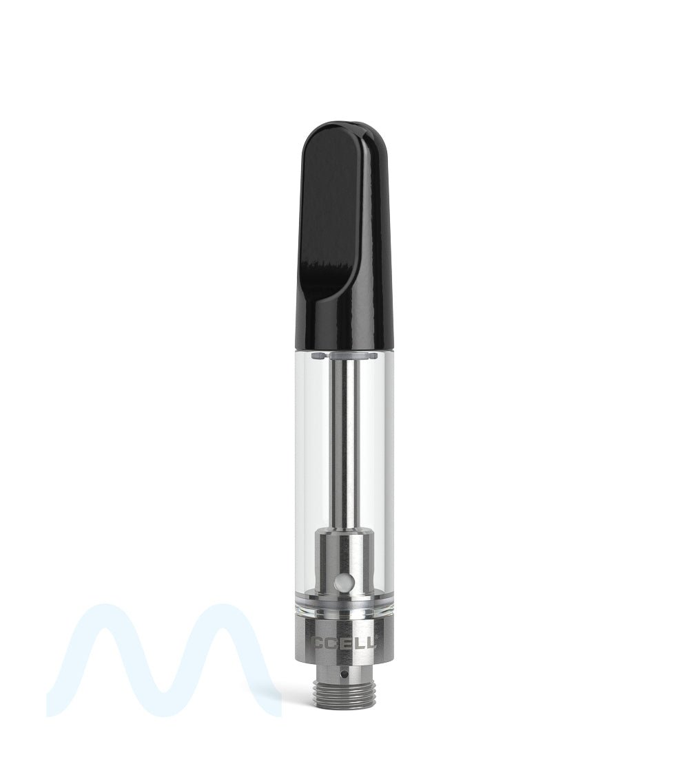 CCELL | TH2 - SE Glass Vape Cartridge with Black Ceramic Mouthpiece | 1mL - Snap Fit - 100 Count - 1