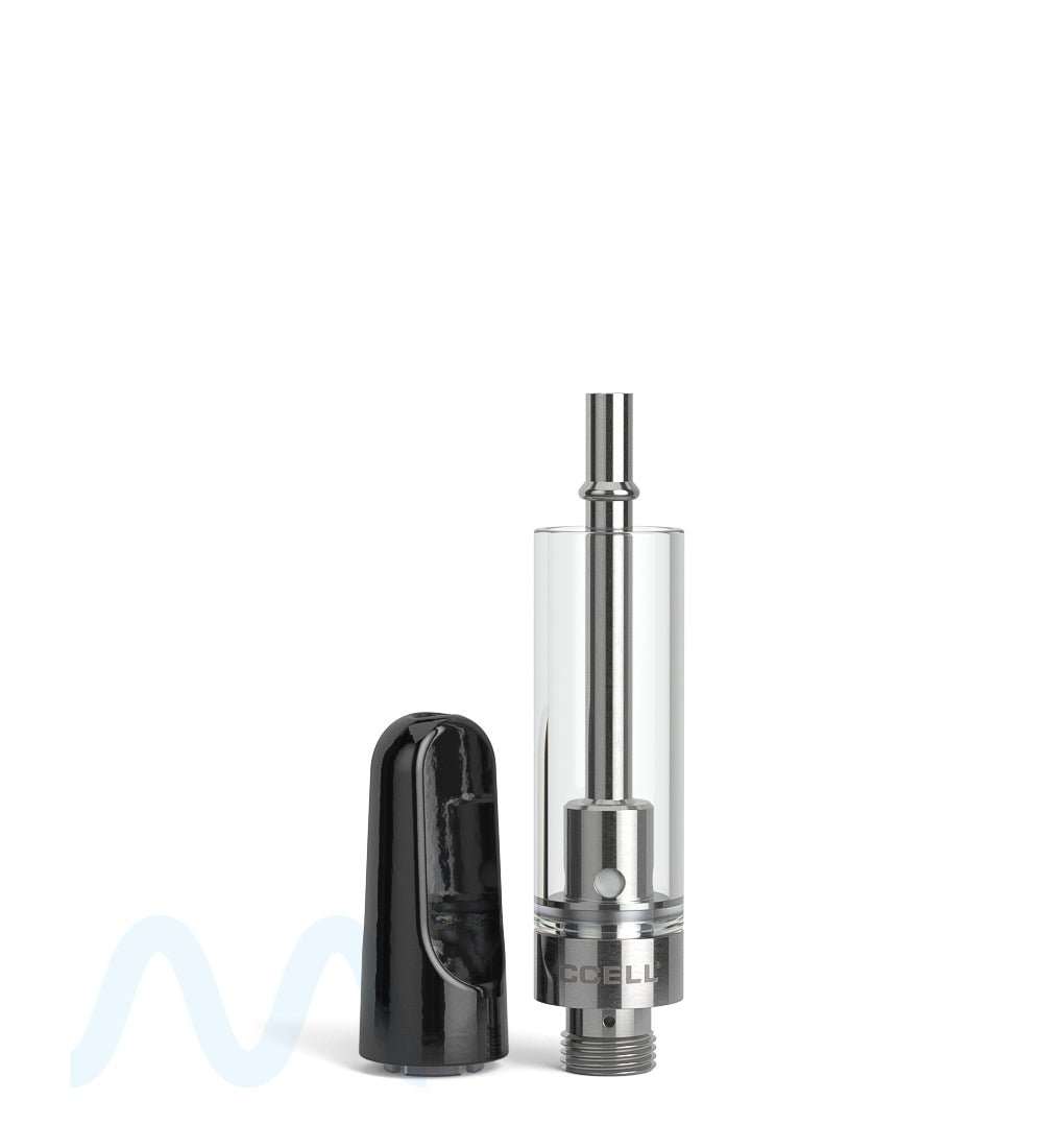 CCELL | TH2 - SE Glass Vape Cartridge with Black Ceramic Mouthpiece | 1mL - Snap Fit - 100 Count - 6