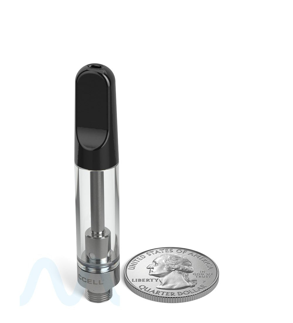 CCELL | TH2 - SE Glass Vape Cartridge with Black Ceramic Mouthpiece | 1mL - Snap Fit - 100 Count - 9