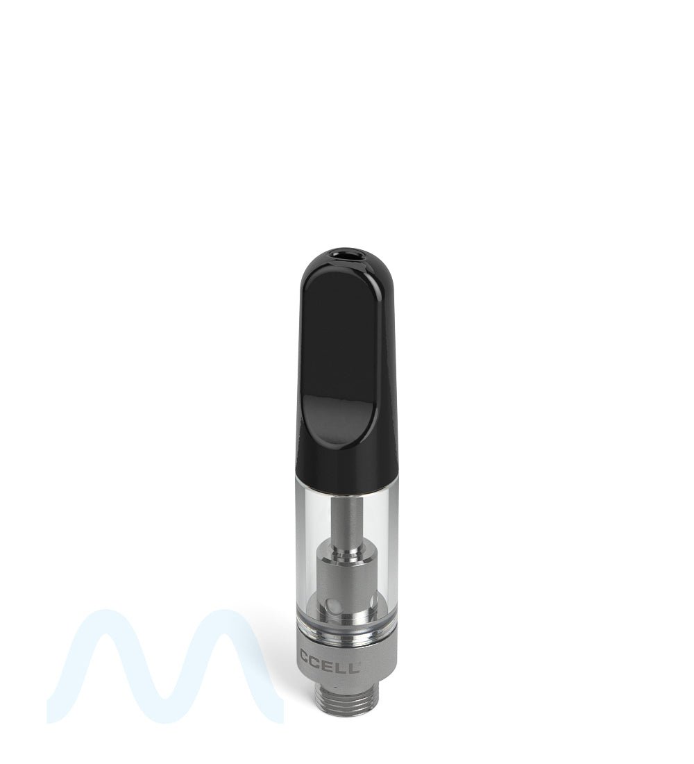 CCELL | TH2 - SE Glass Vape Cartridge with Black Ceramic Mouthpiece | 0.5mL - Snap Fit - 100 Count - 2