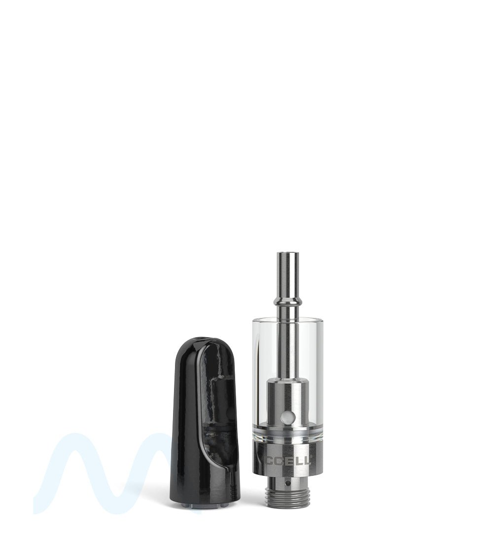 CCELL | TH2 - SE Glass Vape Cartridge with Black Ceramic Mouthpiece | 0.5mL - Snap Fit - 100 Count - 6