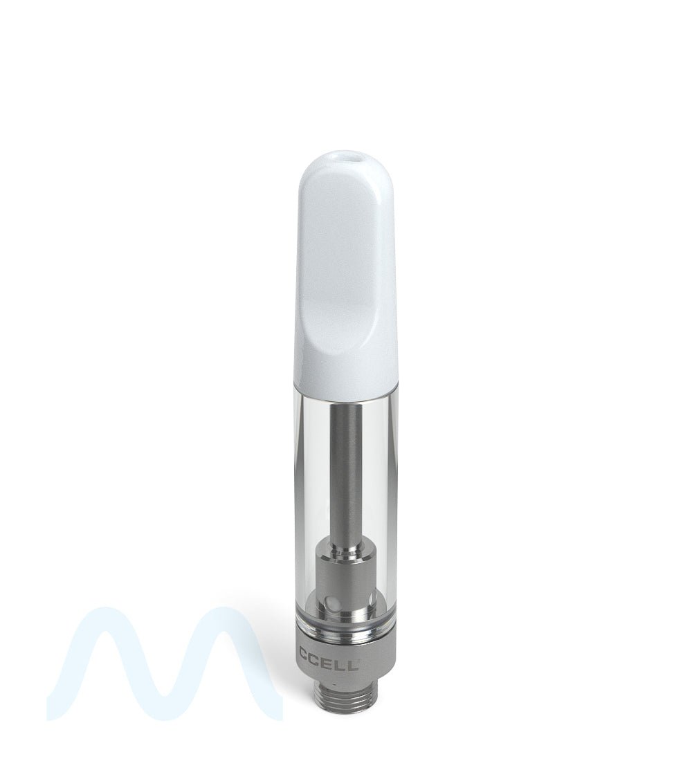 CCELL | TH2 - SE Glass Vape Cartridge with White Plastic Mouthpiece | 1mL - Snap Fit - 100 Count - 2