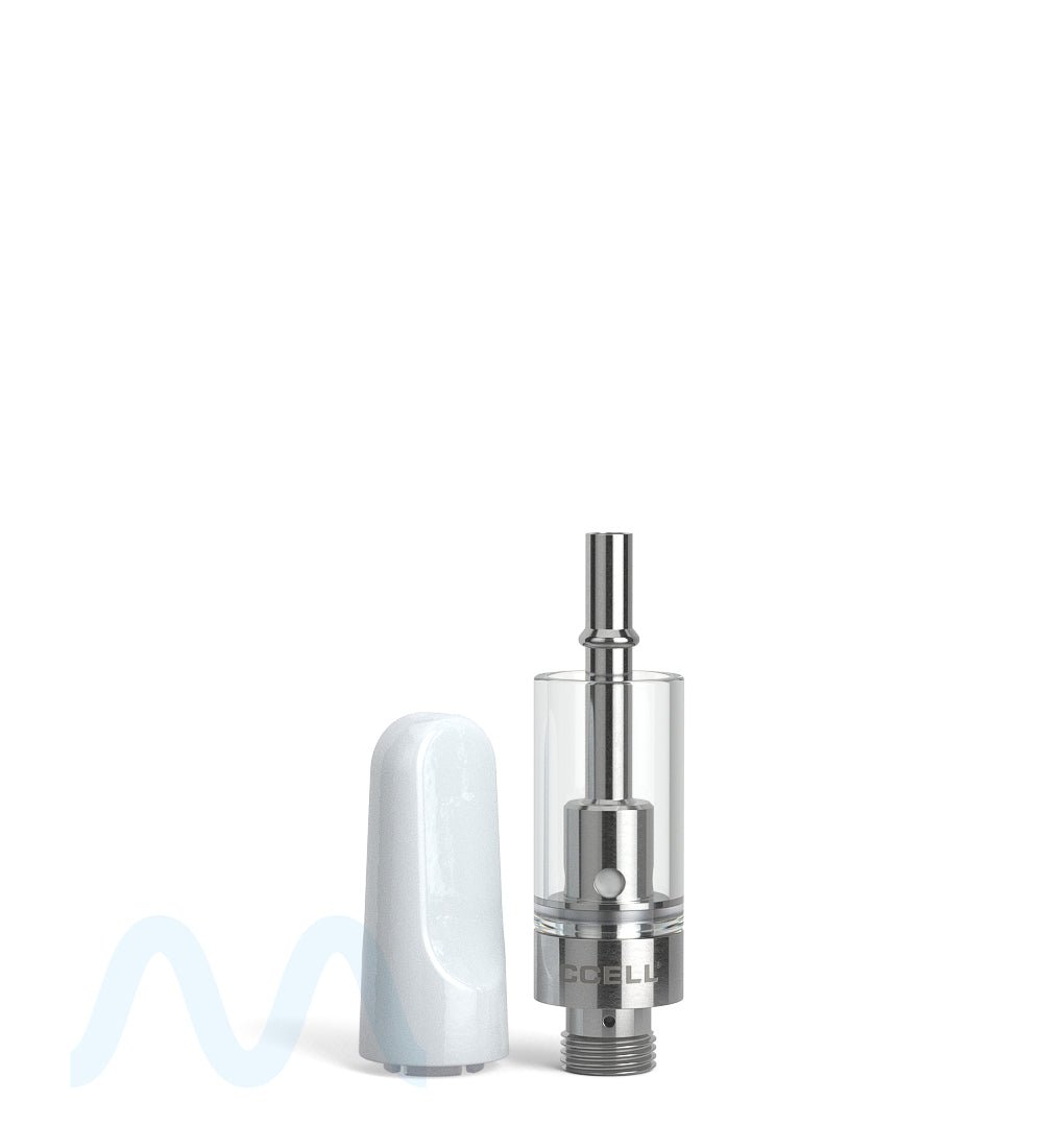 CCELL | TH2 - SE Therma Plastic Vape Cartridge with White Plastic Mouthpiece | 0.5mL - Snap Fit - 100 Count - 6