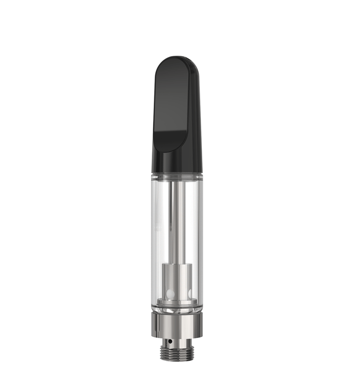 CCELL | TH2-SE Glass Vape Cartridge with Black Plastic Mouthpiece | 1mL - Snap Fit - 100 Count Image