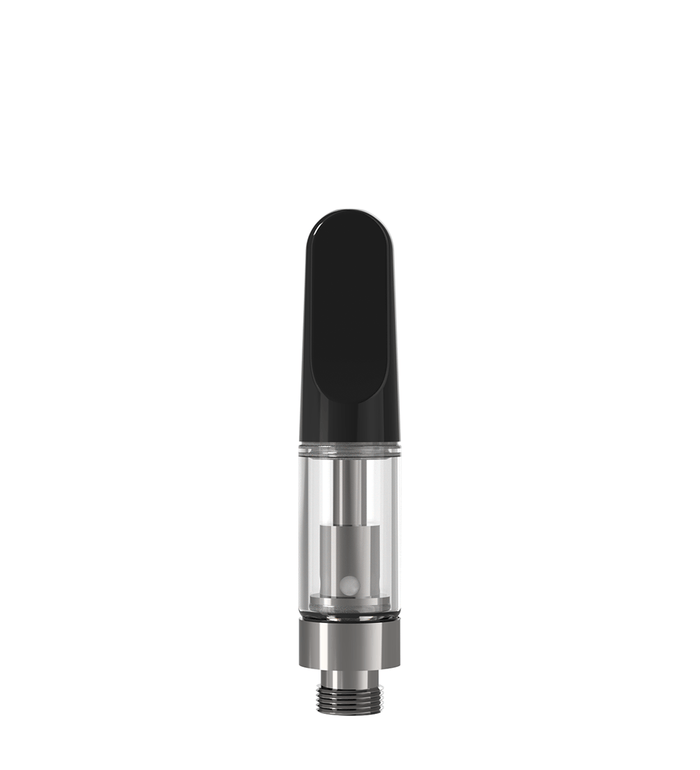 CCELL | TH2-SE Glass Vape Cartridge with Black Plastic Mouthpiece | 0.5mL - Snap Fit - 100 Count Image