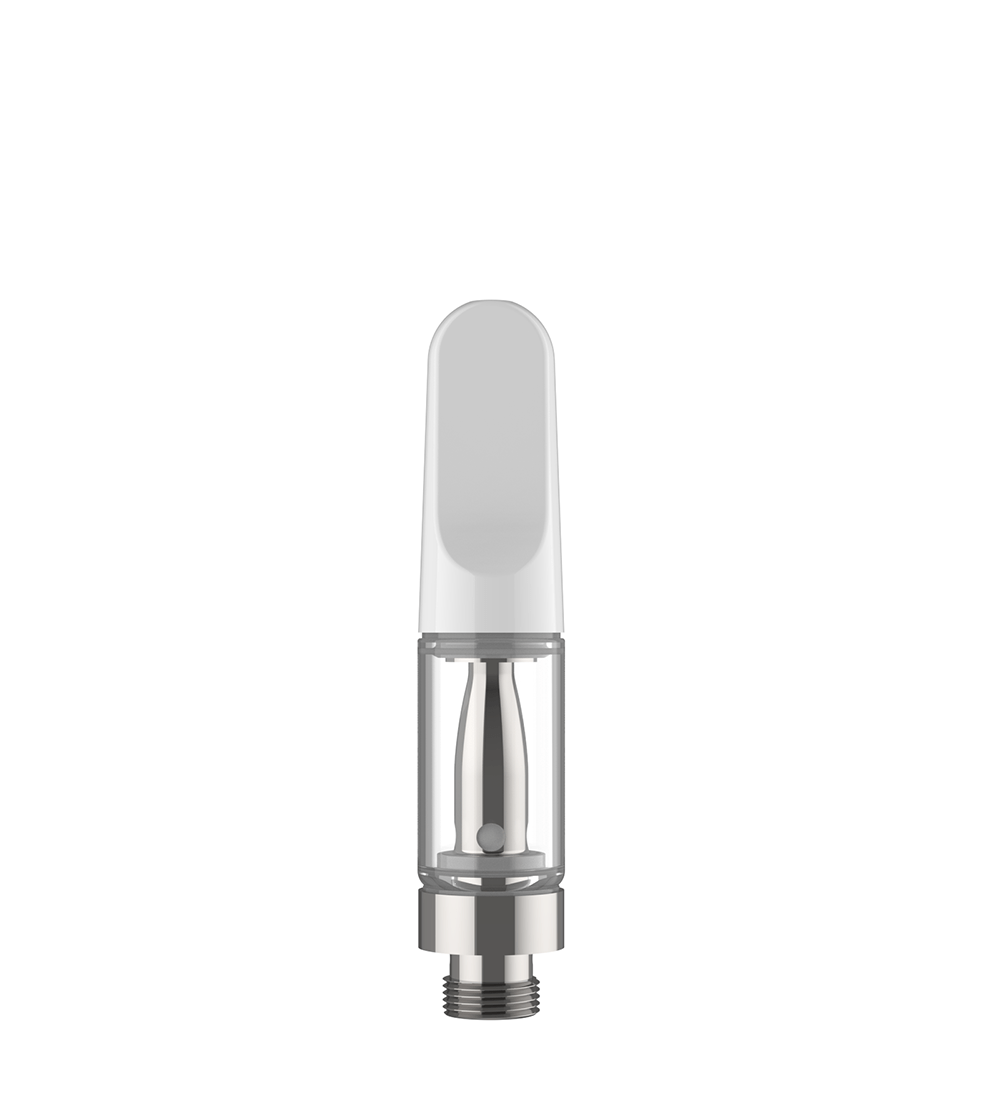 CCELL | TH2 - EVO Glass Vape Cartridge with White Ceramic Mouthpiece | 0.5mL - Snap Fit - 100 Count - 1