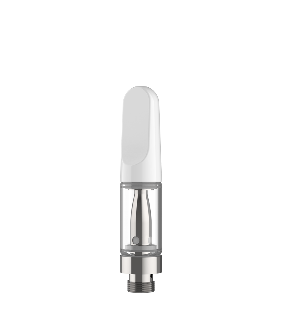 CCELL | TH2 - EVO Glass Vape Cartridge with White Ceramic Mouthpiece | 0.5mL - Snap Fit - 100 Count - 2