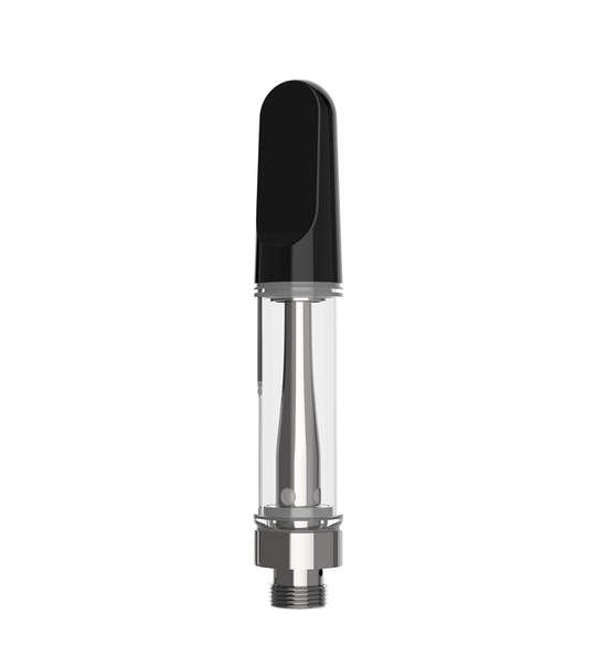 CCELL | TH2 - EVO Glass Vape Cartridge with Black Ceramic Mouthpiece | 1mL - Snap Fit - 100 Count - 1