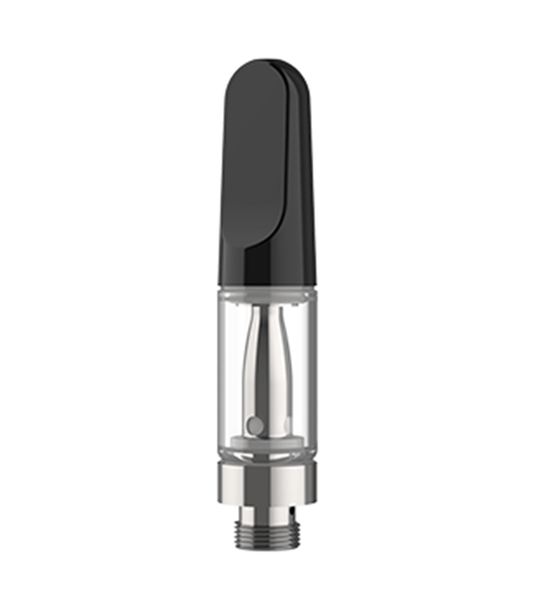 CCELL | TH2 - EVO Glass Vape Cartridge with Black Ceramic Mouthpiece | 0.5mL - Snap Fit - 100 Count - 1