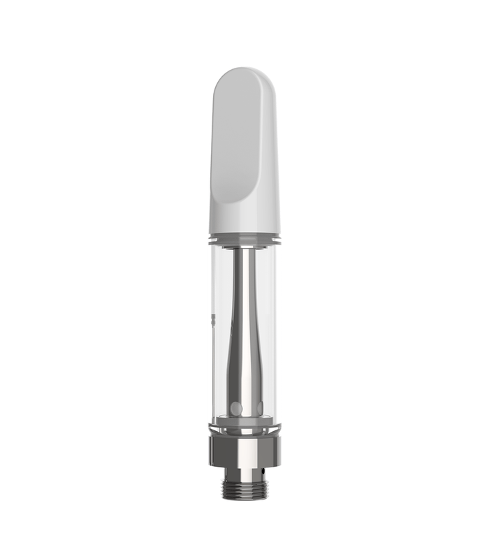 CCELL TH2-EVO Glass Vape Cartridge with White Plastic Mouthpiece | 1mL - Snap Fit | Sample Image