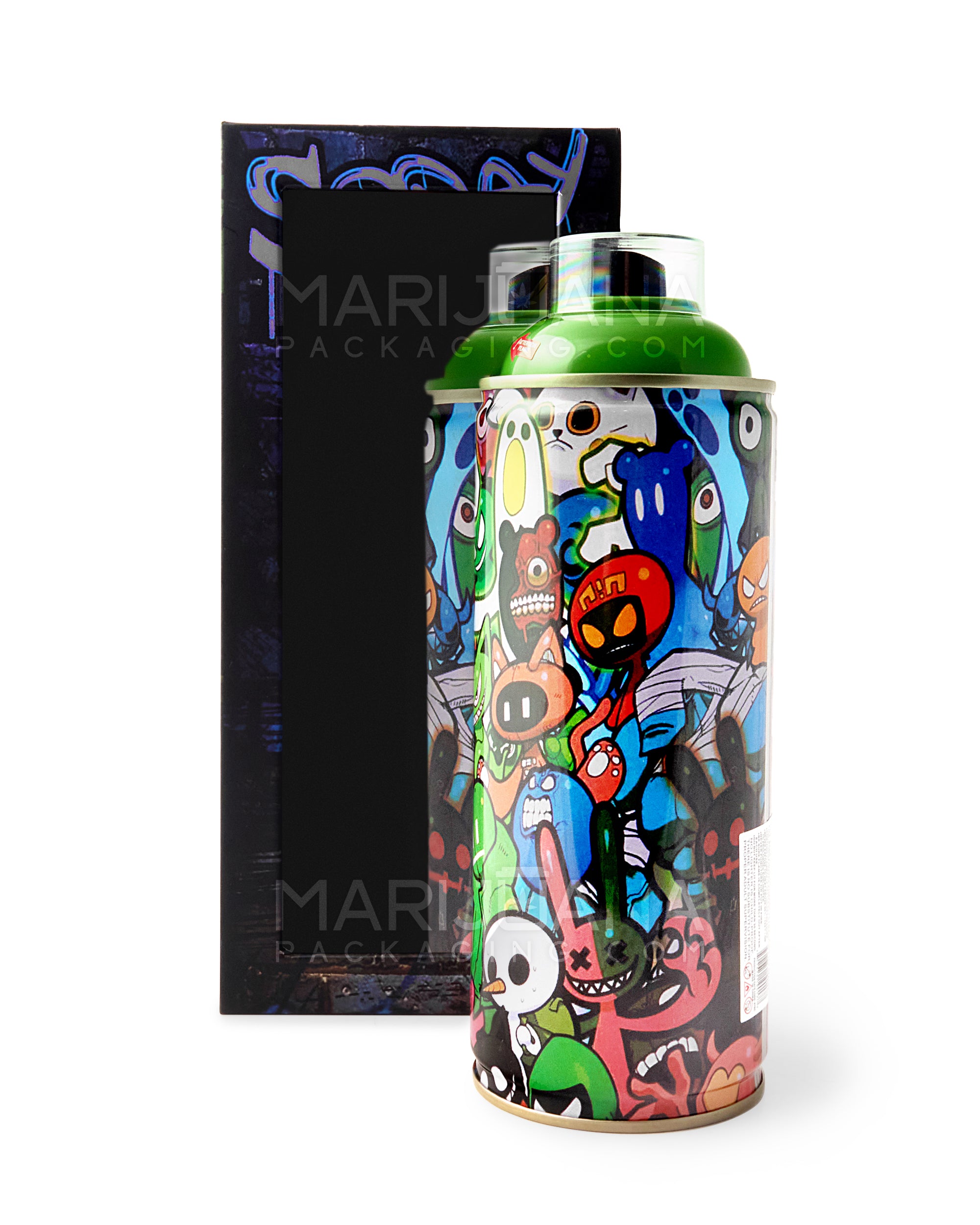 TECHNO TORCH | Graffiti Art Design Aluminum Spray Can Flame Torch | 7.5in Tall - Butane - Green - 4