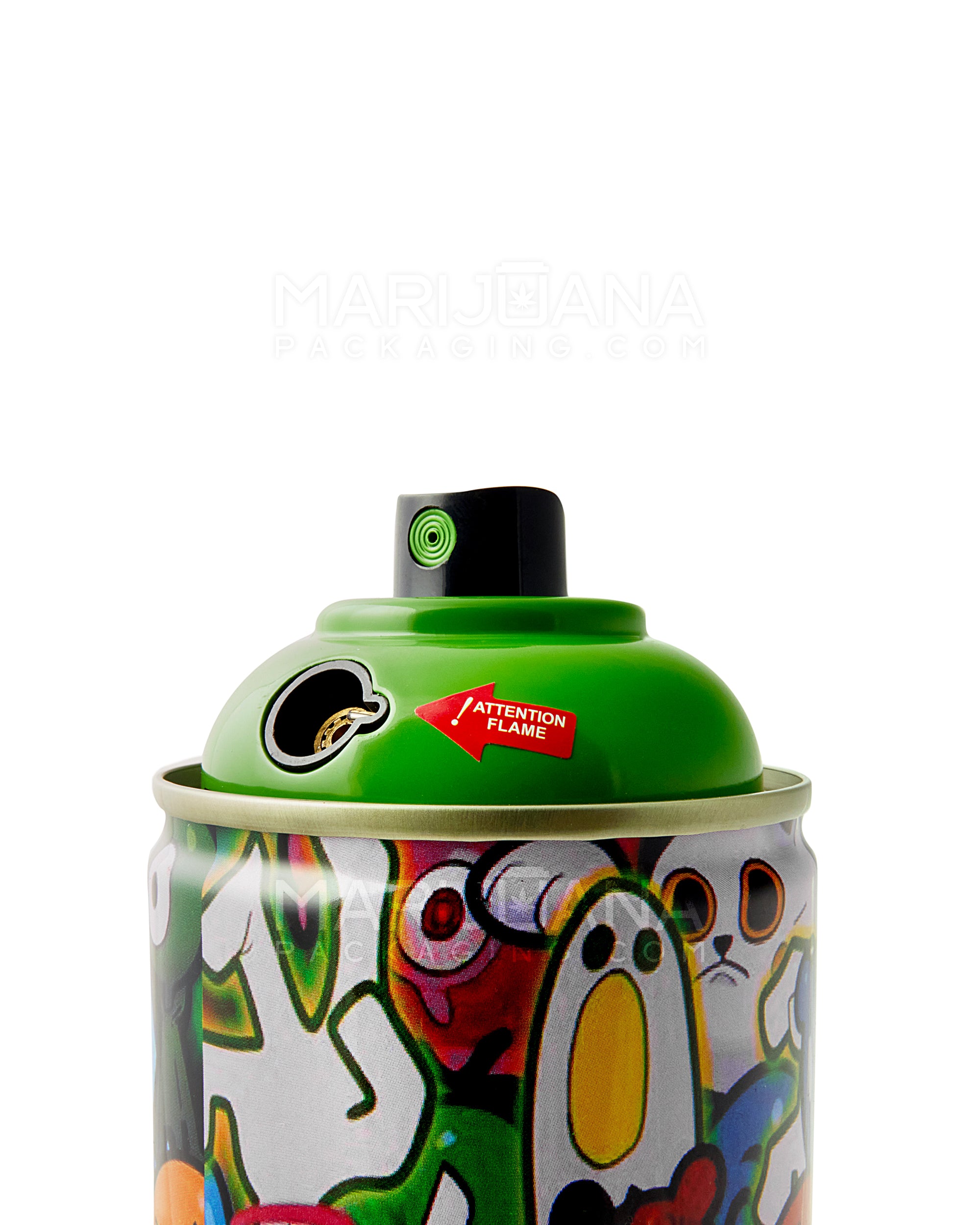 TECHNO TORCH | Graffiti Art Design Aluminum Spray Can Flame Torch | 7.5in Tall - Butane - Green - 5