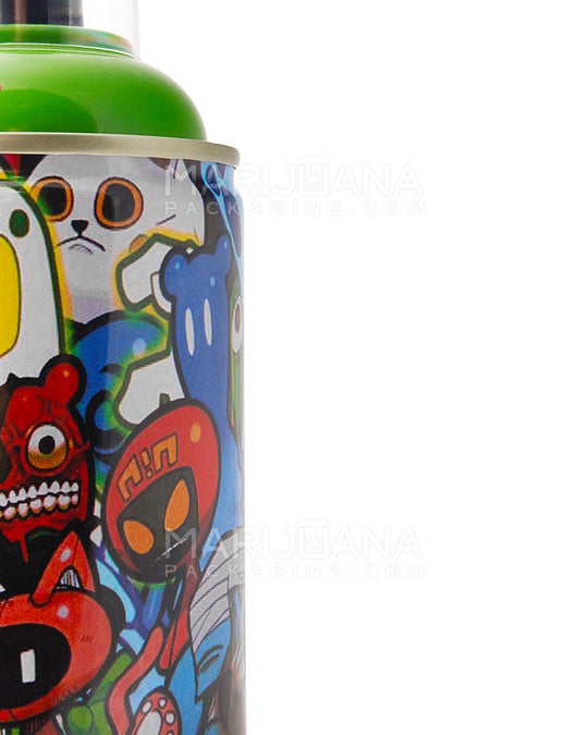 TECHNO TORCH | Graffiti Art Design Aluminum Spray Can Flame Torch | 7.5in Tall - Butane - Green - 6