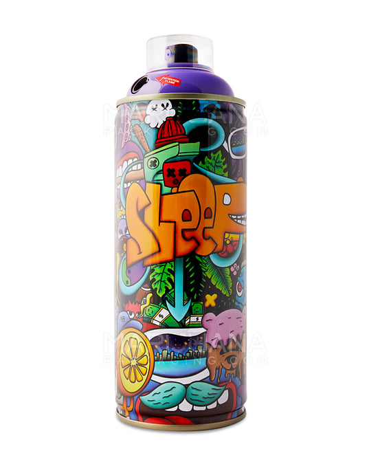 TECHNO TORCH | Graffiti Art Design Aluminum Spray Can Flame Torch | 7.5in Tall - Butane - Purple