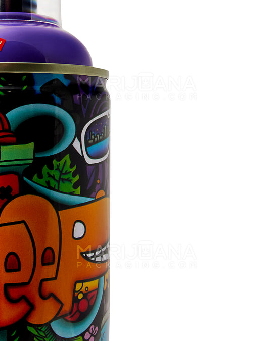 TECHNO TORCH | Graffiti Art Design Aluminum Spray Can Flame Torch | 7.5in Tall - Butane - Purple